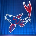 thumbnail image 3 of Glowneon Multi-color KOI fish Neon Sign, Long-lasting Wall Art Decor, 3 of 4