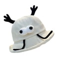 thumbnail image 1 of Divertido sombrero de pescador de ojos grandes, adorable, elegante, decorativo, con personalidad y cómodo. Beige Blanco, 1 of 9