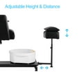 thumbnail image 4 of Reclining Pedicure Chair with Foot Bath, No Plumbing Spa Pedicure Station for Nail Tech, 360° Swivel Adjustable Pedicure Unit with Stool, 4 of 10