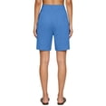 thumbnail image 3 of Only Moment Women's Summer Sweat Shorts Bamboo Nodes Cotton Summer Casual High Waist Drawstring Comfy Dressy Lounge Beach Vacation Shorts with Pockets Shorts for Women Blue,S, 3 of 7