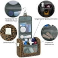 thumbnail image 2 of WANDF Large Hanging Toiletry Bag for Women Travel Cosmetic Makeup Organizer Water-Resistant Shower Bathroom Bag for Ladies(Brown leopard Print), 2 of 9