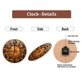 thumbnail image 7 of Vintage Leather Wall Clock Roman Numerals Rustic Home Decor 10-Inch Silent Wooden Wall Clock, Battery Operated (AA Batteries Not Included), Artistic Home Decor, 7 of 7