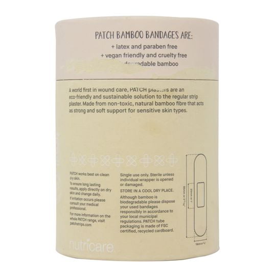 Nutricare Patch Natural Bamboo Bandages, Adhesive Strips-100 CT