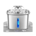 thumbnail image 1 of Fuente de agua Cat Veken de acero inoxidable de 2,8 L con filtros, 1 of 7