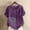 *Purple, variant on ClodeEU Women's Linen Blend Printed Short Sleeve Top ,Casual Loose Button Blouse Purple,Womens Plus L