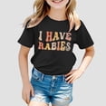 thumbnail image 2 of FhsagQ Mode Décontractée pour Enfants 7 Juillet, T-Shirt à Manches Courtes Col Rond Ample, Taille 6/7, Été, Noir, 5-6 Ans, 2 of 4