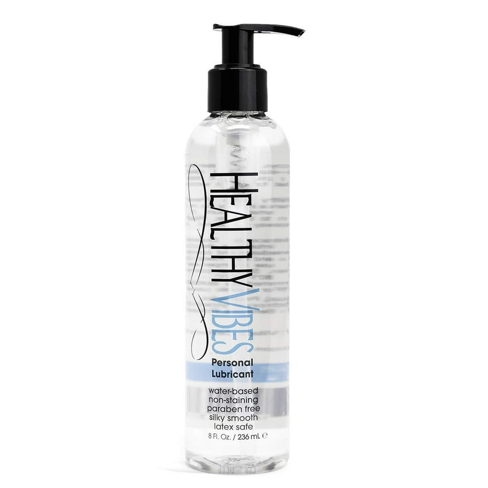 Water Based Sex Lube 8 oz by Healthy Vibes Intimate Personal Lubricant Stain Free & Condom Safe
