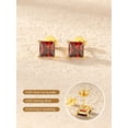 thumbnail image 6 of KeyStyle Birthstone Stud Earrings for Women, 14K Gold Plated Gemstone Stud Earrings with 925 Sterling Silver Posts & Push Backs, Christmas Anniversary Jewelry Gift for Wife Girlfriend, 6 of 10