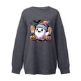 thumbnail image 5 of WEAIXIMIUNG Chandails en Molleton pour Femmes Chandails en Molleton Tendance pour Femmes Tee-Shirts Graphiques à Manches Longues Décontractés Chandails en Molleton Col Rond Pull Tops pour Femmes, 5 of 5