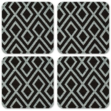 Vinyl Drink Coasters - Set of 4 - Diamonds