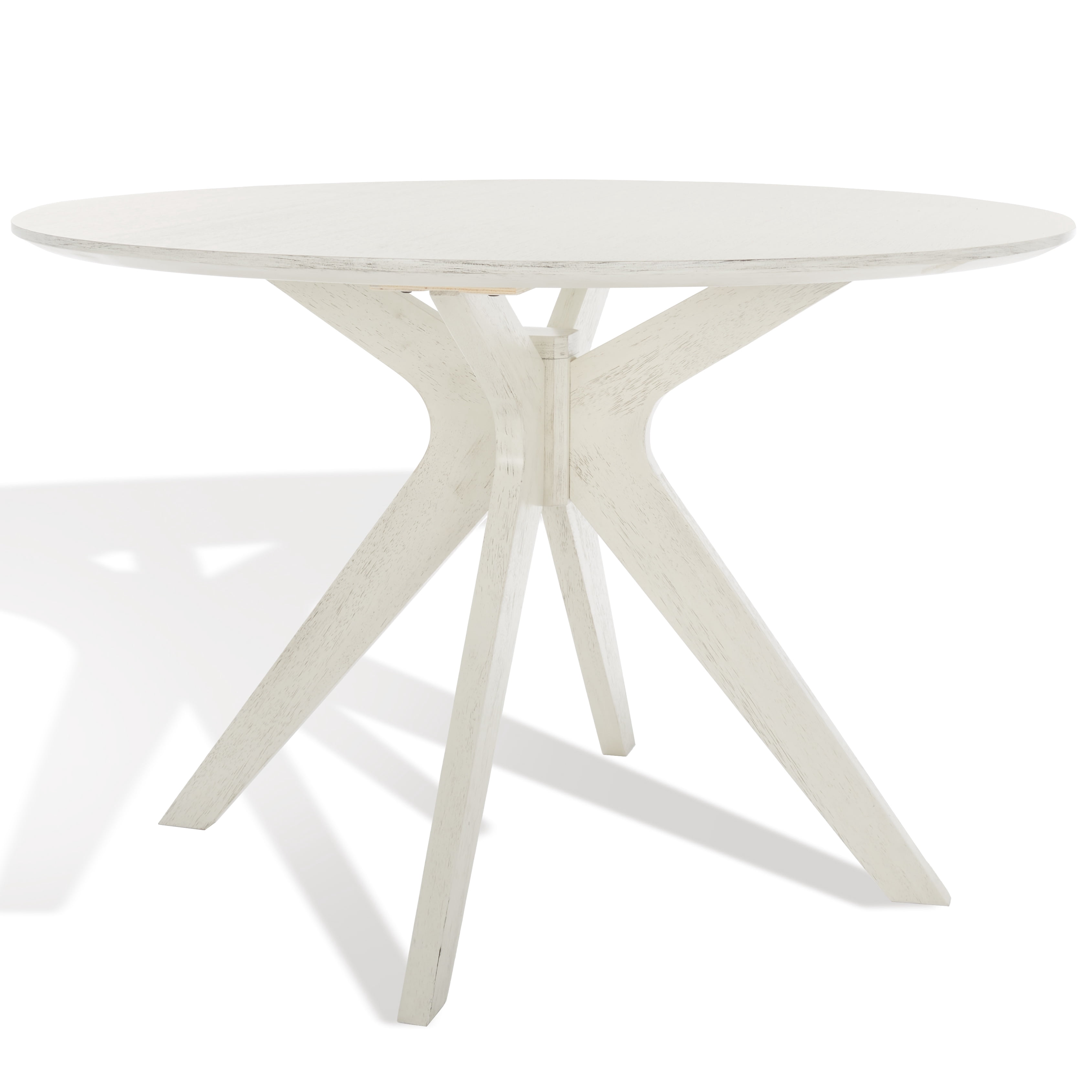 SAFAVIEH Couture Carolee 46" Round Dining Table, White Wash