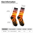 thumbnail image 2 of Balery Sunset Golden Sunflower Field Calcetas Largas con Estampado para Hombre y Mujer – Suaves y Transpirables, Talla Única (US 5-11), 2 of 6