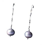 Romance Moonshine Natural Pearl with Solid Sterling Silver Earrings 303123A