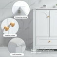 thumbnail image 6 of 48’’ Bathroom Vanity with Ceramic Sink Combo, Modern Bathroom Cabinet with 2 Soft-Close Drawers & 4 Doors, Spacious Storage Cabinet, White, 6 of 9