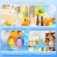 thumbnail image 4 of Taotique 4 in 1 Water Table for Toddlers 1-3, Summer Showers Splash Tower Outdoor Toys for Kids Ages 4-8 with Pump, 43Pcs Kitchen Play Sink Toys for Girl Boy Age 3+ (Blue), 4 of 8