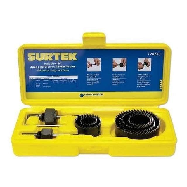 Juego De 9 Cortacírculos Bimetálicos Surtek 120753 SURTEK 120753