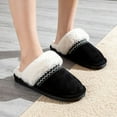 thumbnail image 3 of BERANMEY Slippers for Women Scuff Memory Foam Fuzzy Faux Fur House Slippers Bedroom Non-slip Warm Fluffy Plush Womens Slippers Unisex Slip on Anti-Skid Sole Slides, 3 of 8
