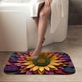 thumbnail image 6 of 1pc Papermade Sunflower Absorbent Non-Slip Bathroom Thickened Flannel Rug Decor,Soft,Quick Drying,Suitable For Indoor/outdoor Use,Bathrooms,Bedrooms,Kitchens,Terrace,Laundry Rooms,16"x24", 6 of 9