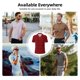 thumbnail image 5 of Balery Red Black Houndstooth Camisa Polo de Hombre con Estampado, de Manga Corta y Tejido Medio, Camisa Tipo Golf Polo-4X-Large, 5 of 6