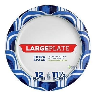 Ultra Large 11.5" Paper Plates  12ct