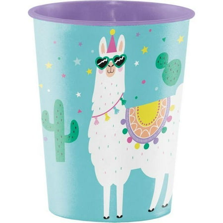 Keepsake Cup - Creative Converting Llama Party Plastic Keepsake Cup 16 Oz.