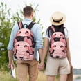thumbnail image 4 of Bingfone Chibi Axolotl Sakura Fantasy Print Canvas College Laptop Backpack, Large Capacity Lightweight College Bookbag Casual Daypack, 4 of 5