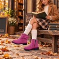 thumbnail image 5 of Xijirk Girls Suede Ankle Boots with Side Zipper and 3D Bow for Fall Outfits and Daily Wear,3-3.5 Years, 5 of 9