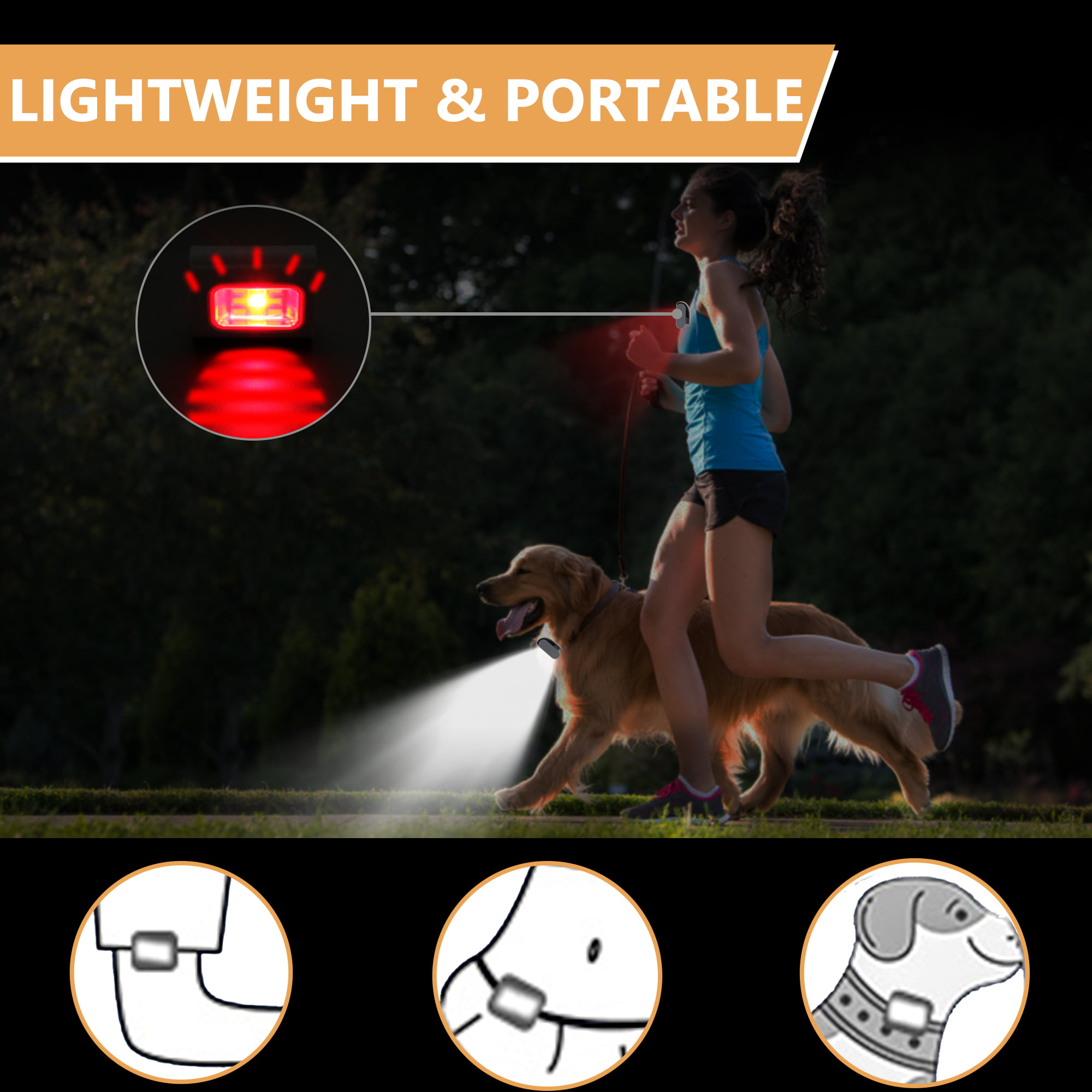 Nizirioo Led Clip Running Light Jogging Lampe à Clip Rechargeable