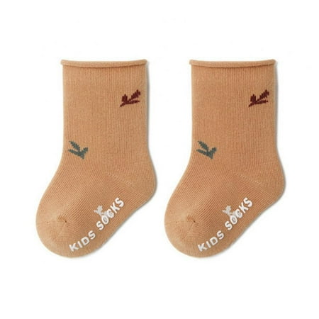 

Baywell Non Slip Kids Toddler Baby Socks Boys Girls Cotton Crew Socks Multi Colors 0-5Y