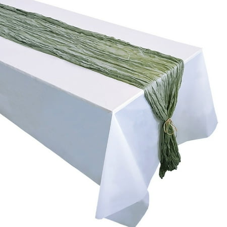 

Sufanic Gauze Table Runner Cheesecloth Gauze Wedding Party Table Decorations