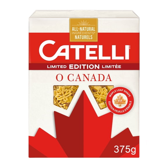 Catelli Limited Edition O Canada Maple Leaf Shape Pasta, Canadian-made with all-natural ingredients