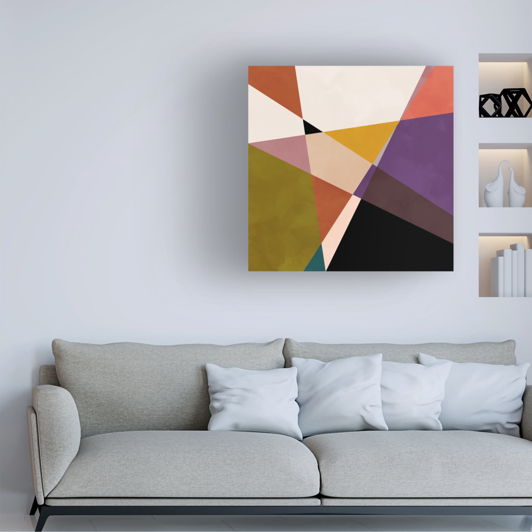 Trademark Fine Art Ana Rut Bre Mid Circles Terracotta Blck3 Canvas Wall Art