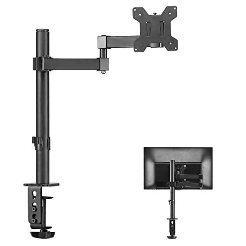 Bracwiser Single Fully Adjustable Monitor Arm Stand Mount for Monitor Computer Screen 13 15 17 19 20 22 23 24 26 27 30 32 inch VESA 75 100 MD7401 