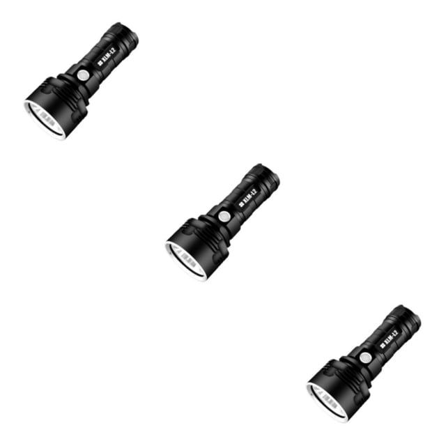 Youkk Black Long Battery Life Torch LED Flashlight Waterproof And Powerful Super Bright Flashlight Outdoor 3Set