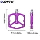 thumbnail image 5 of ZTTO JT07 1 par de bicicletas Pedal plano Acero Axis 32 Puntos de bicicleta de color sólido Pedales de ciclismo al aire libre Accesorios Púrpura Sweethay OD002855-03B, 5 of 7