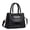 82311Black, variant on Medium Size Glossy PU Leather Top Handle Crossbody Tote Purses for Women Simple Large Capacity Black Crocodile Pattern Shoulder Handbags for Women with Compartments For Mom