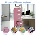 thumbnail image 5 of GAEANET Upgrade 56" H 4 Drawer Vertical File Cabinet with Wheels, Lockable Home Office Metal File Cabinet for Legal/Letter A4 Size, Assembly Required,Pink, 5 of 10