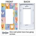 thumbnail image 3 of Yayeee Rocker Switch Wall Plate 1-Gang 4.6"x2.9" Home Decorative Outlet Cover, Blue Flowers, 3 of 6