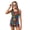 Retro Colorful Paw Print, variant on COEQINE Two Piece Taniki Swimsuit for Girls, Round Neck Top with Shorts Racerback Swimwear with Chest Pad, Modest Bathing Suit for 6-7 Year Olds, Easy Care, Ladybug Daisy Pink