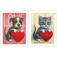 thumbnail image 4 of Love 2023 USPS Forever Postage Stamps 2 Sheets of 20 US Postal First Class Valentine Dog Cat Pet Wedding Celebration Anniversary Romance Party (40 Stamps), 4 of 4