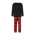 thumbnail image 6 of Elippeo Christmas Pajamas for Family, Long Sleeve Tops + Buffalo Plaid Pants Set Sleepwear Loungewear, 6 of 8