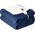 thumbnail image 1 of Heat Blanket \uDx\uD Throw Soft Flannel & Sherpa Reversible Electric Blanket with Heat Settings Timer Setting and Hours Auto-Shut Off, 1 of 7