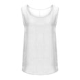 thumbnail image 6 of UPPADA Womens Plus Size Tank Top Round Neck Denim Look Sleeveless Shirts Flowy Hem Casual Tunic Blouse for Summer Daily Wear Boho Vacation Tees,white tank tops XXXL, 6 of 8