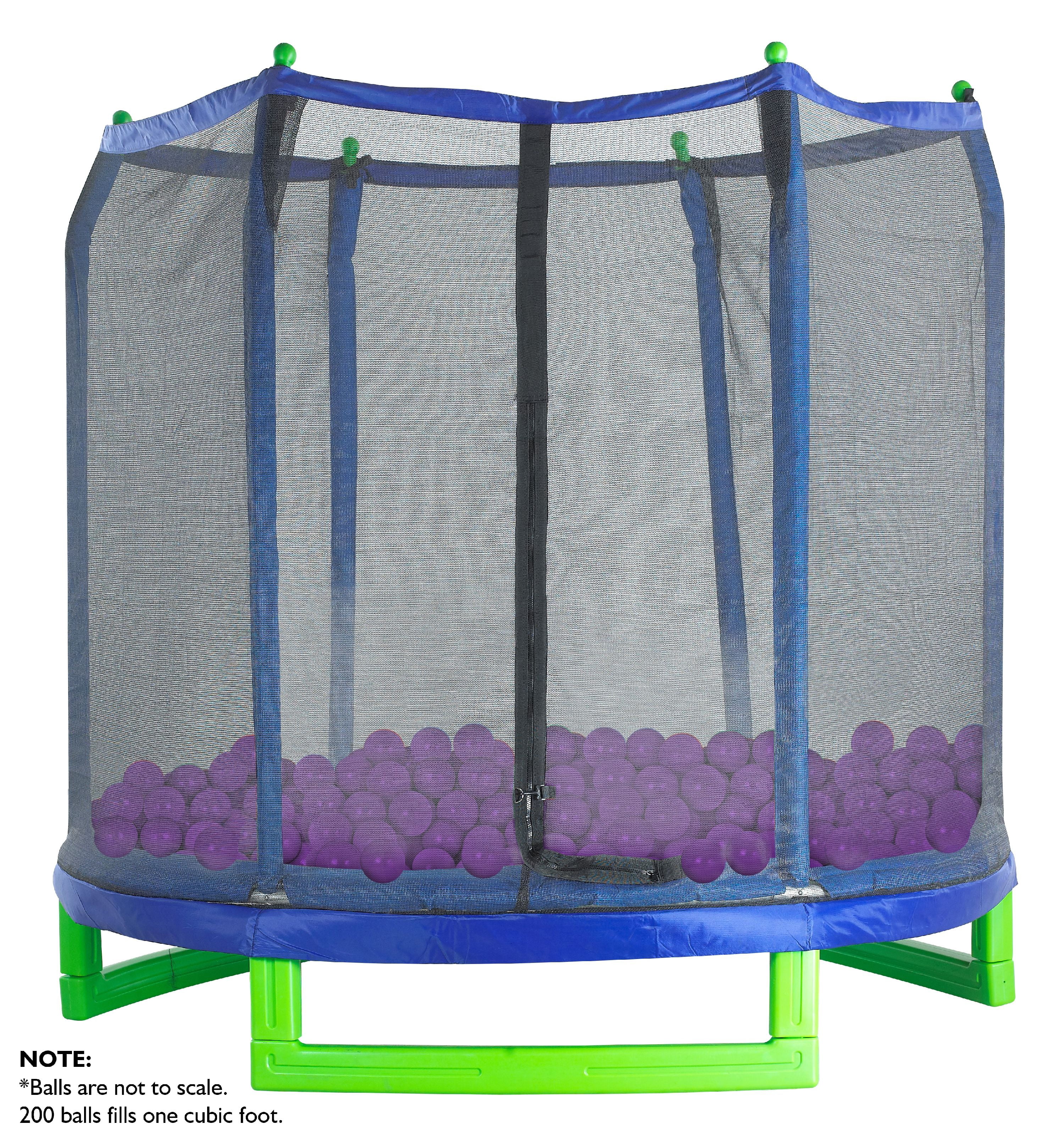 Upper Bounce® Crush Proof Plastic Trampoline Pit Balls 100 Pack - Purple