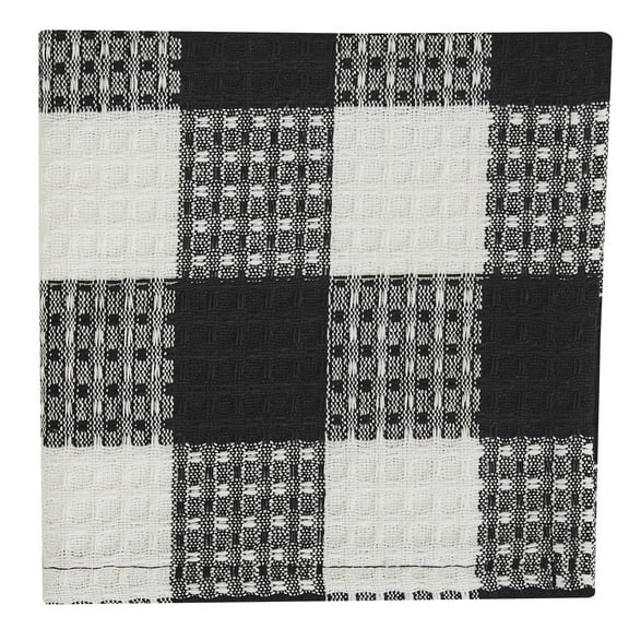 Park Designs Buffalo Check Dishcloth Black & Cream