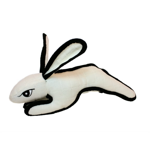 Tuffy Barnyard Rabbit White, Durable Dog Toy