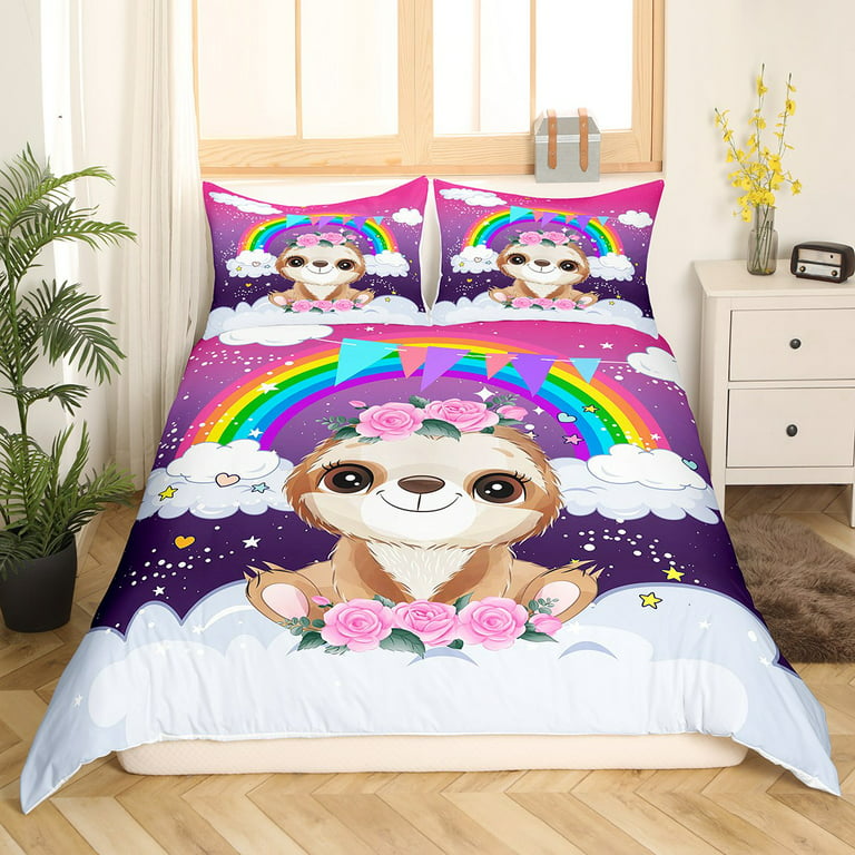 YST Cute Panda Duvet Cover Full Kawaii Animal Bedding Set for