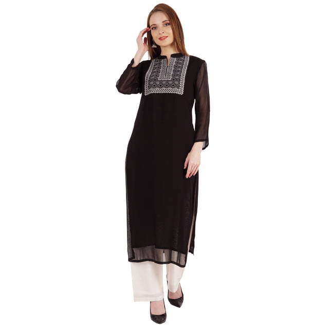 Phagun Kurta Ethnique Indienne pour Femmes Kurti Brodée Traditionnelle