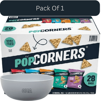 Pack of 2 PopCorners Popped Corn Snack Chips, 3 Flavor Variety