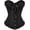 Black 819, variant on Women's Vintage Floral Corset Bustier Top, Zipper Front Burlesque Lingerie